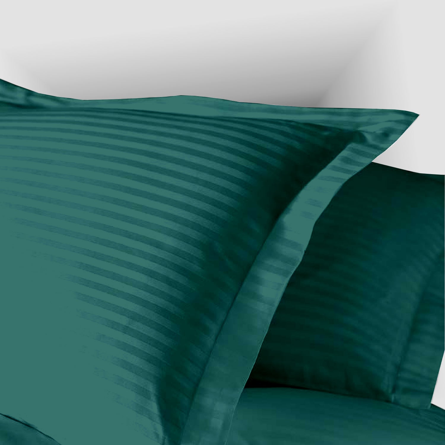 FAȚĂ PERNĂ DAMASC 100% BUMBAC - VERDE PETROL